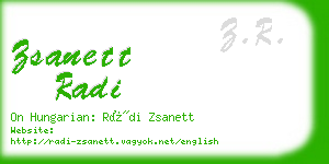 zsanett radi business card